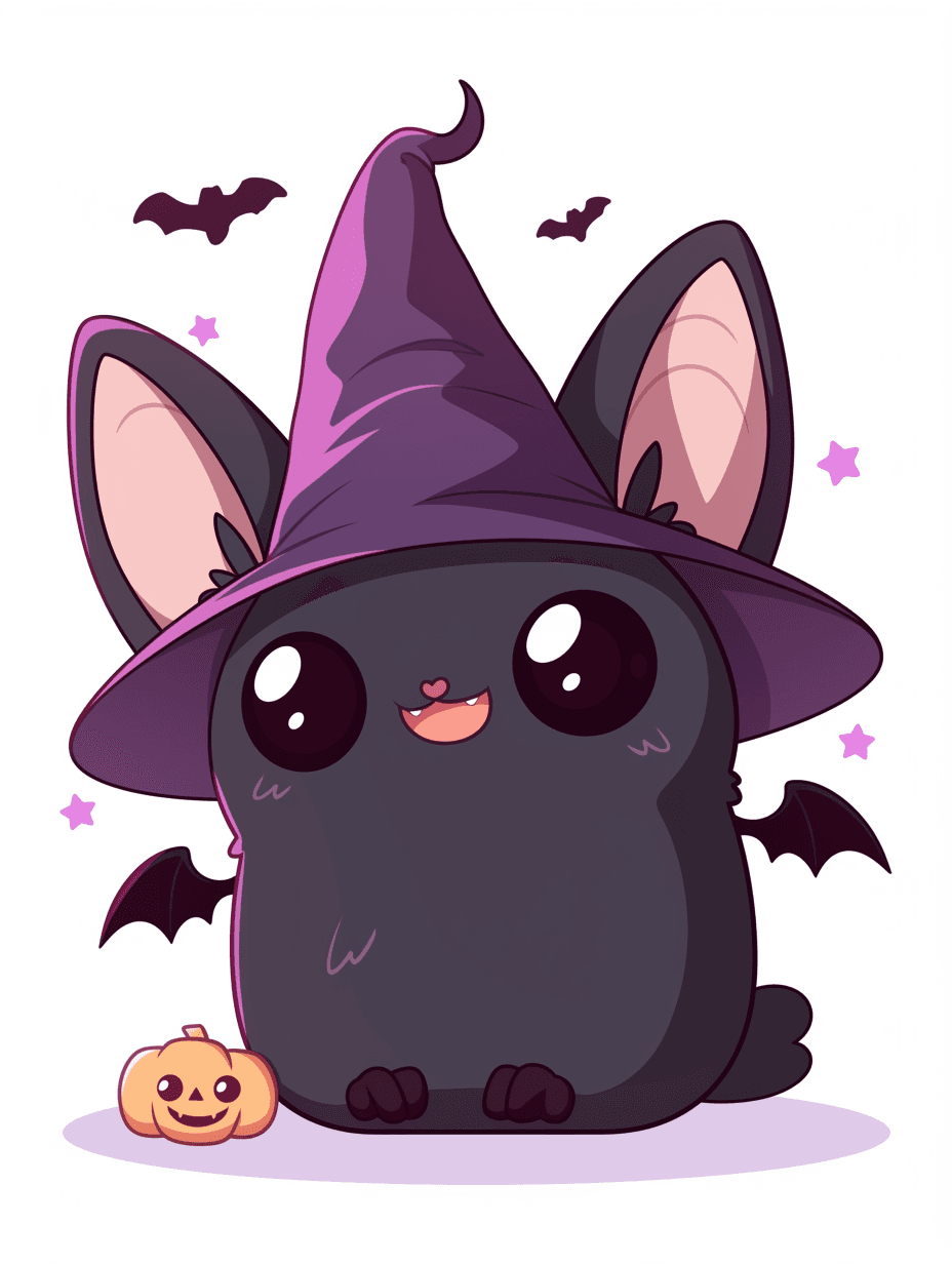 Halloween Bat Picnic original repeating artwork