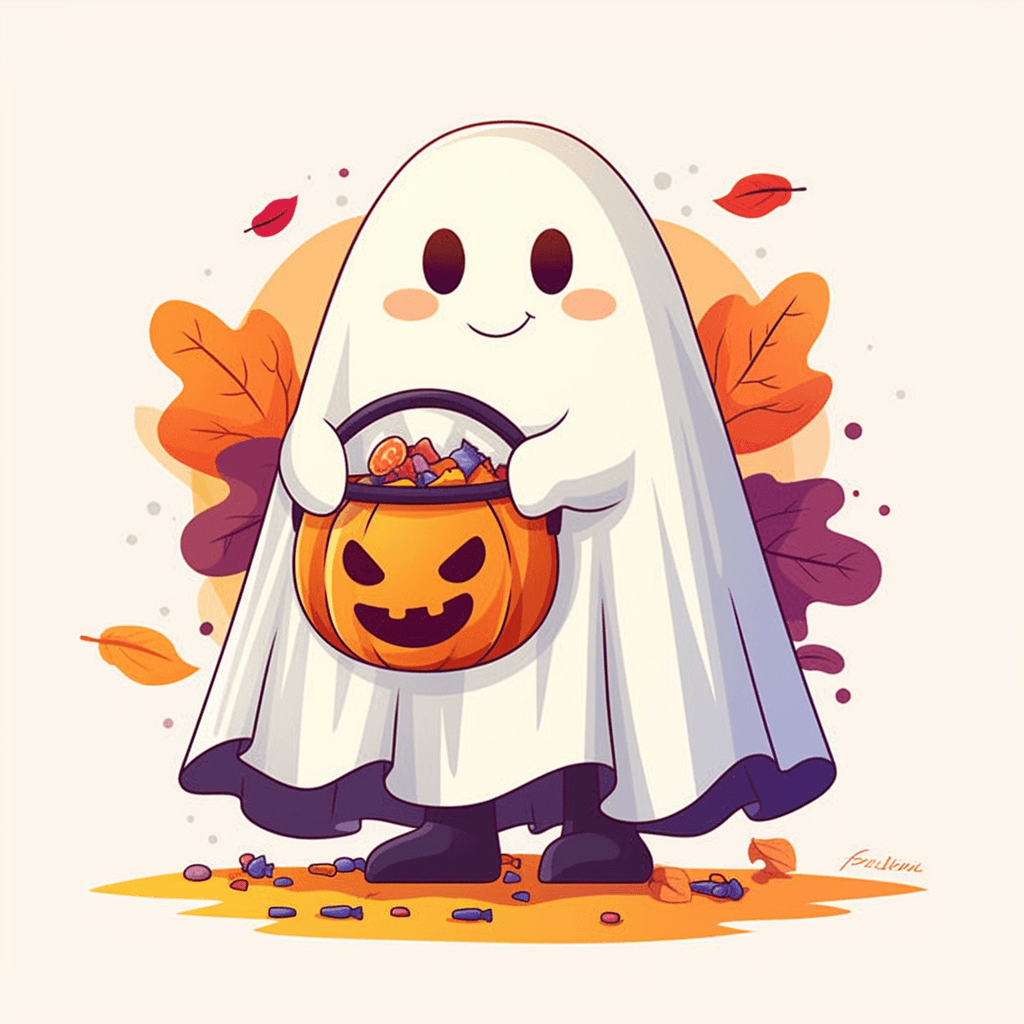 Halloween Ghost 044 original repeating artwork
