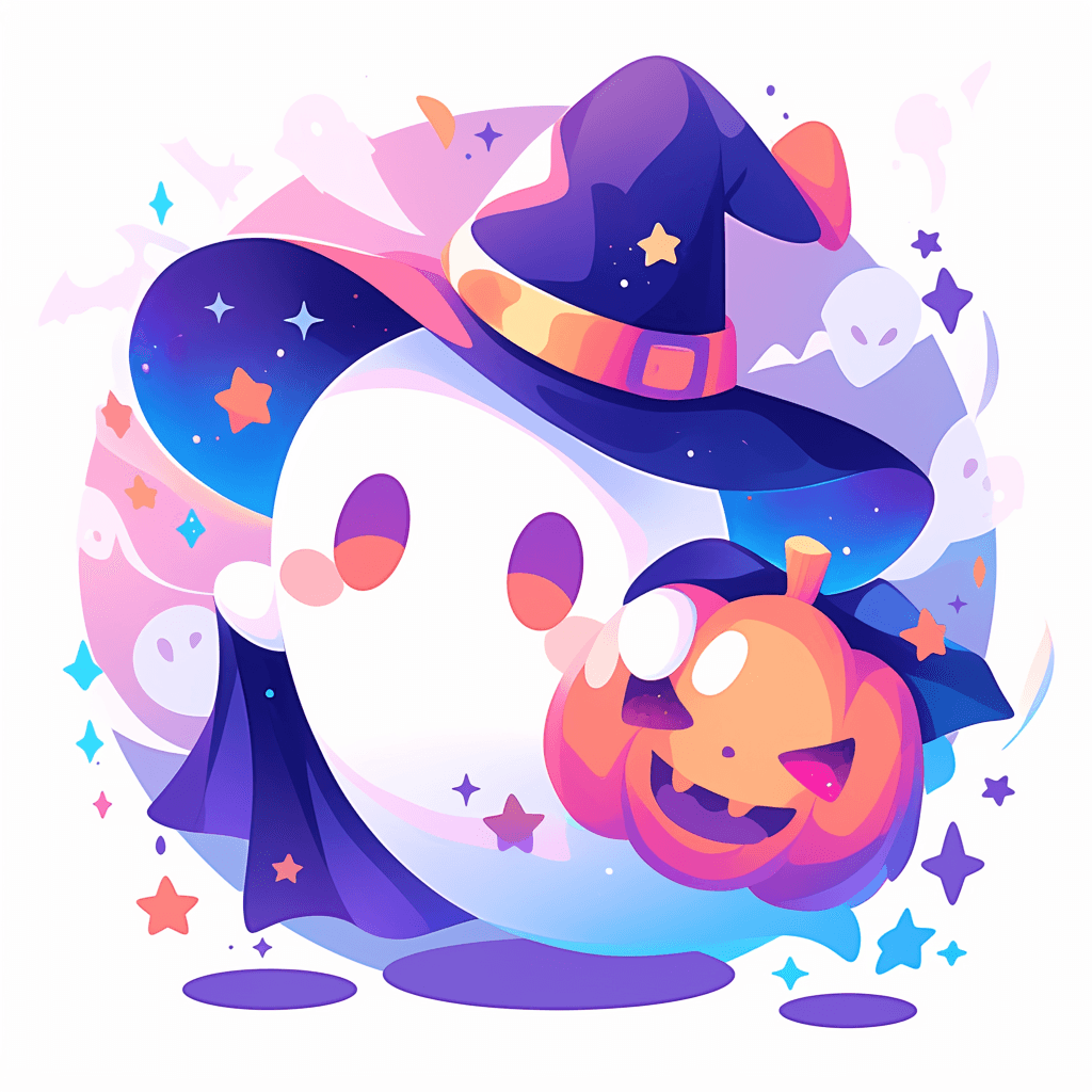 Halloween Ghost Boulevard original repeating artwork