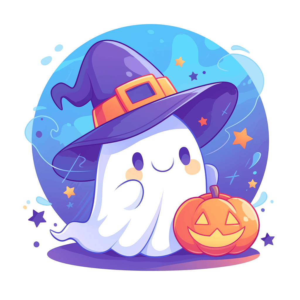 Halloween Ghost Grow original repeating artwork