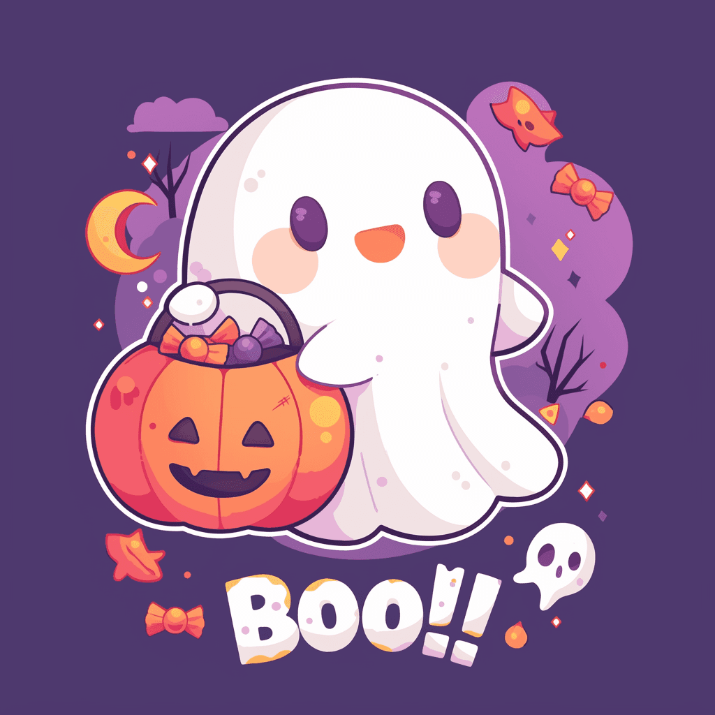 Halloween Ghost 080 original repeating artwork