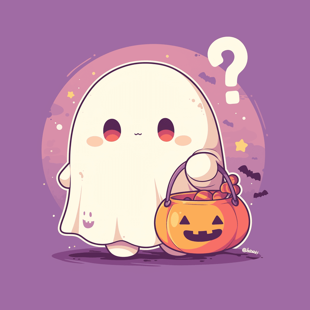 Halloween Ghost Line original repeating artwork