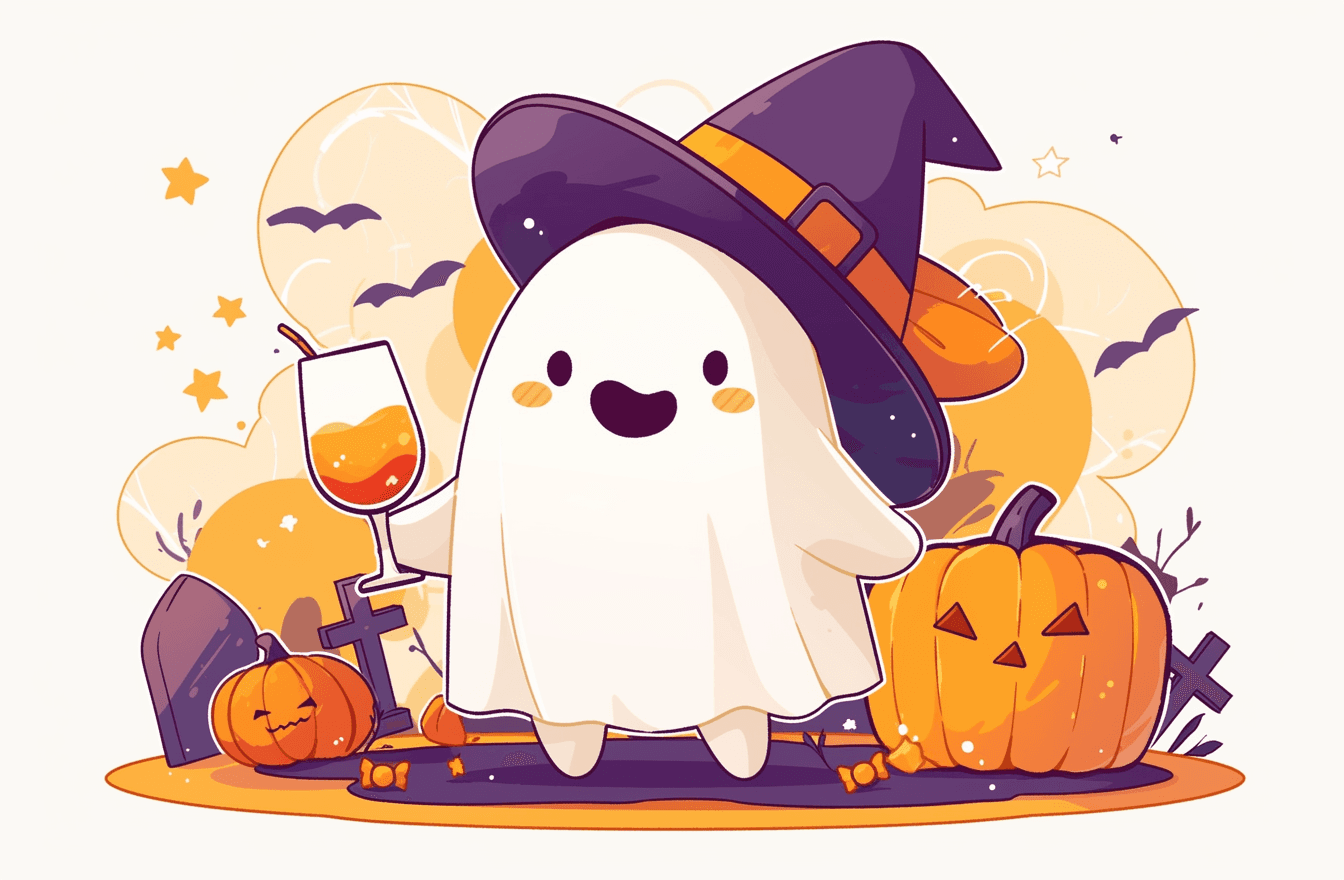 Halloween Ghost Track original repeating artwork