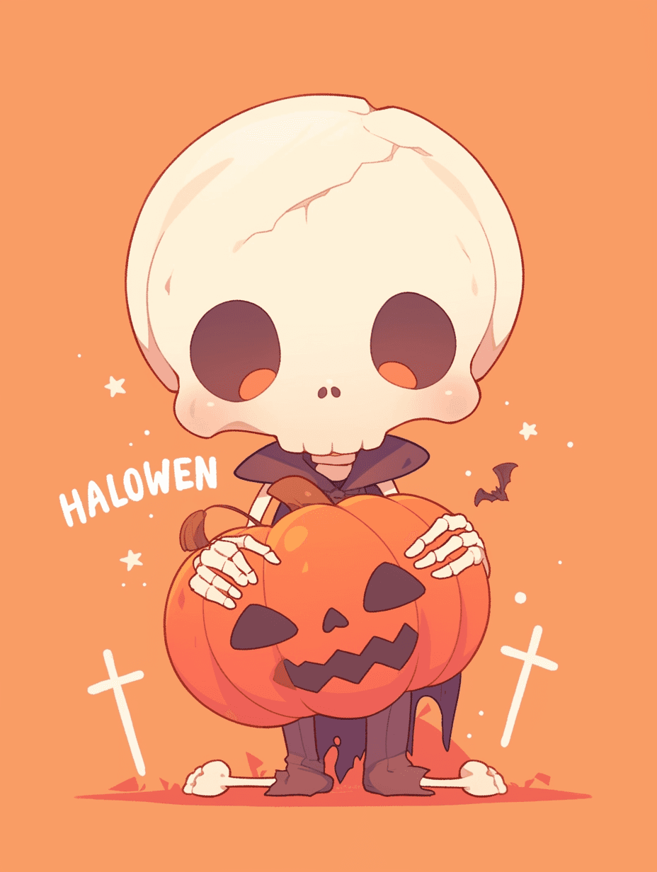 Halloween Pumpkin Track original repeating artwork