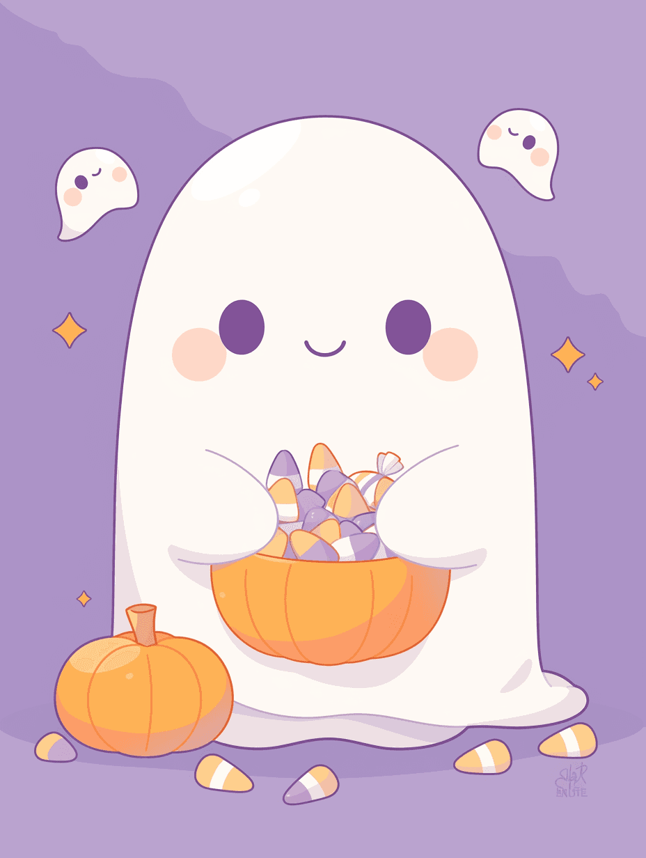Halloween Ghost 363 original repeating artwork
