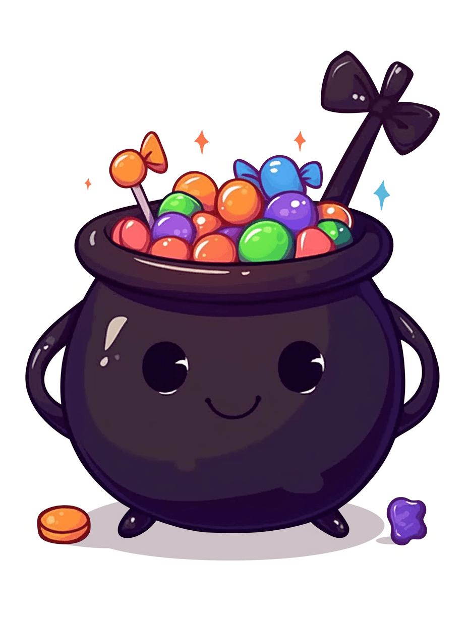 Halloween Candy Crew original repeating artwork