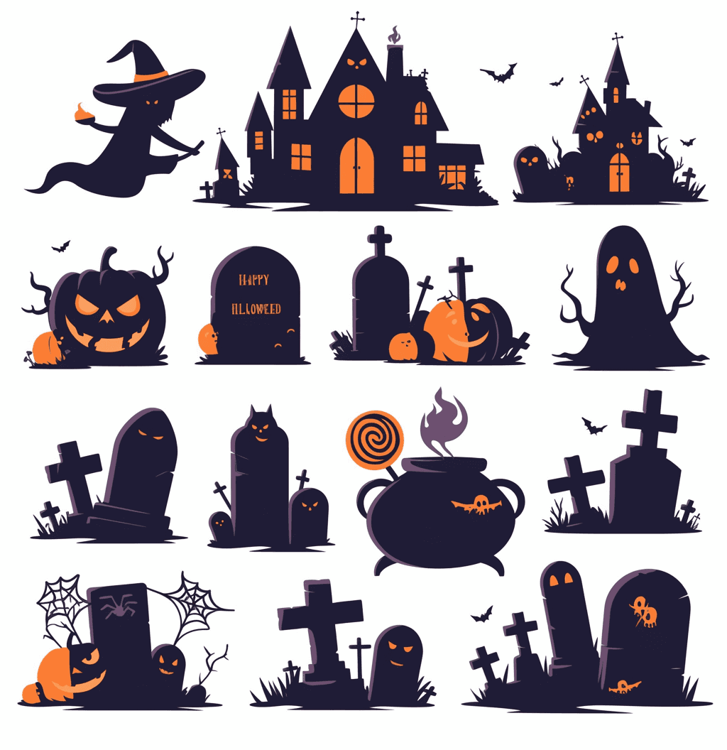 Halloween Daybreak original repeating artwork