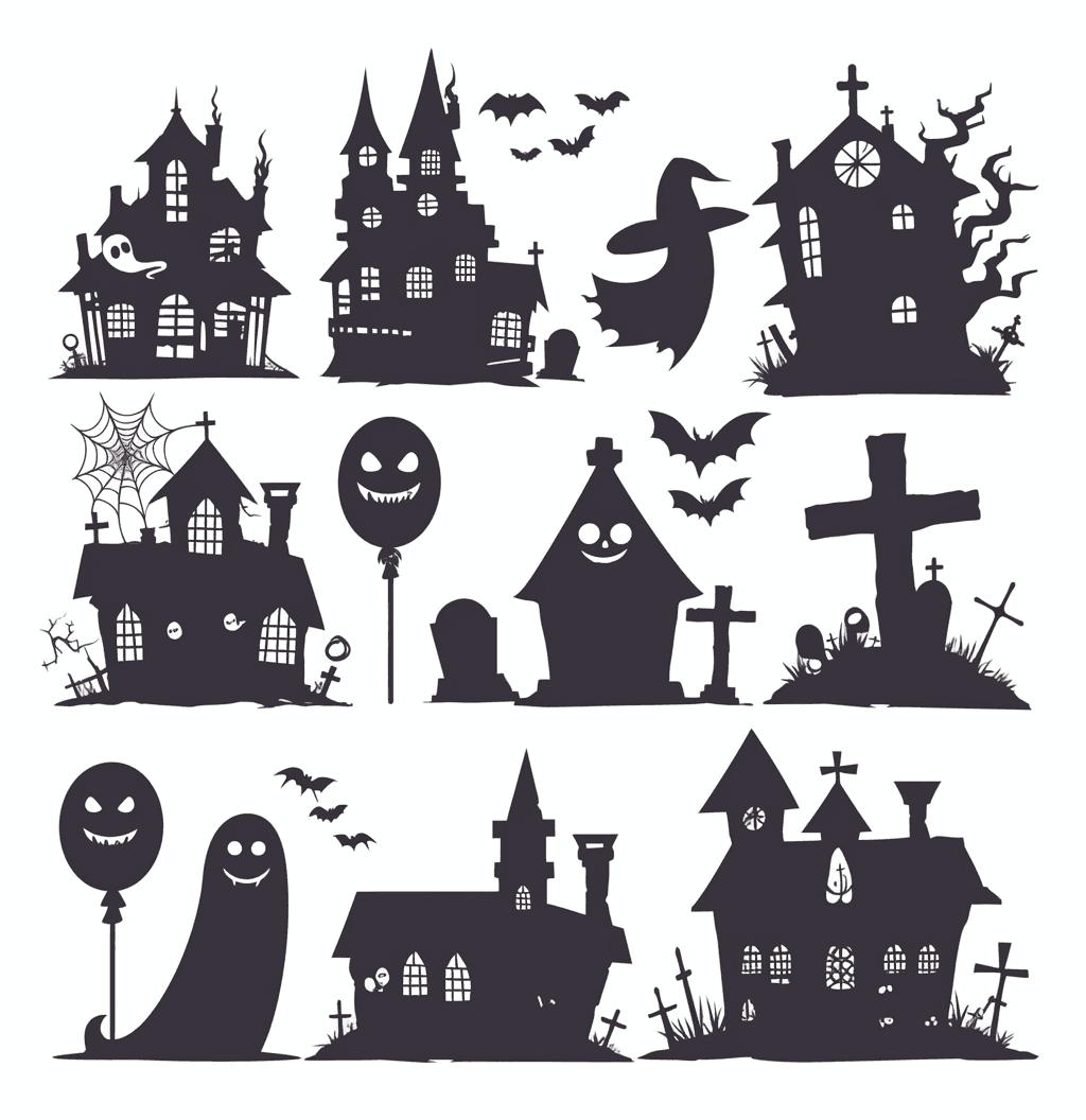 Halloween Silver original repeating artwork