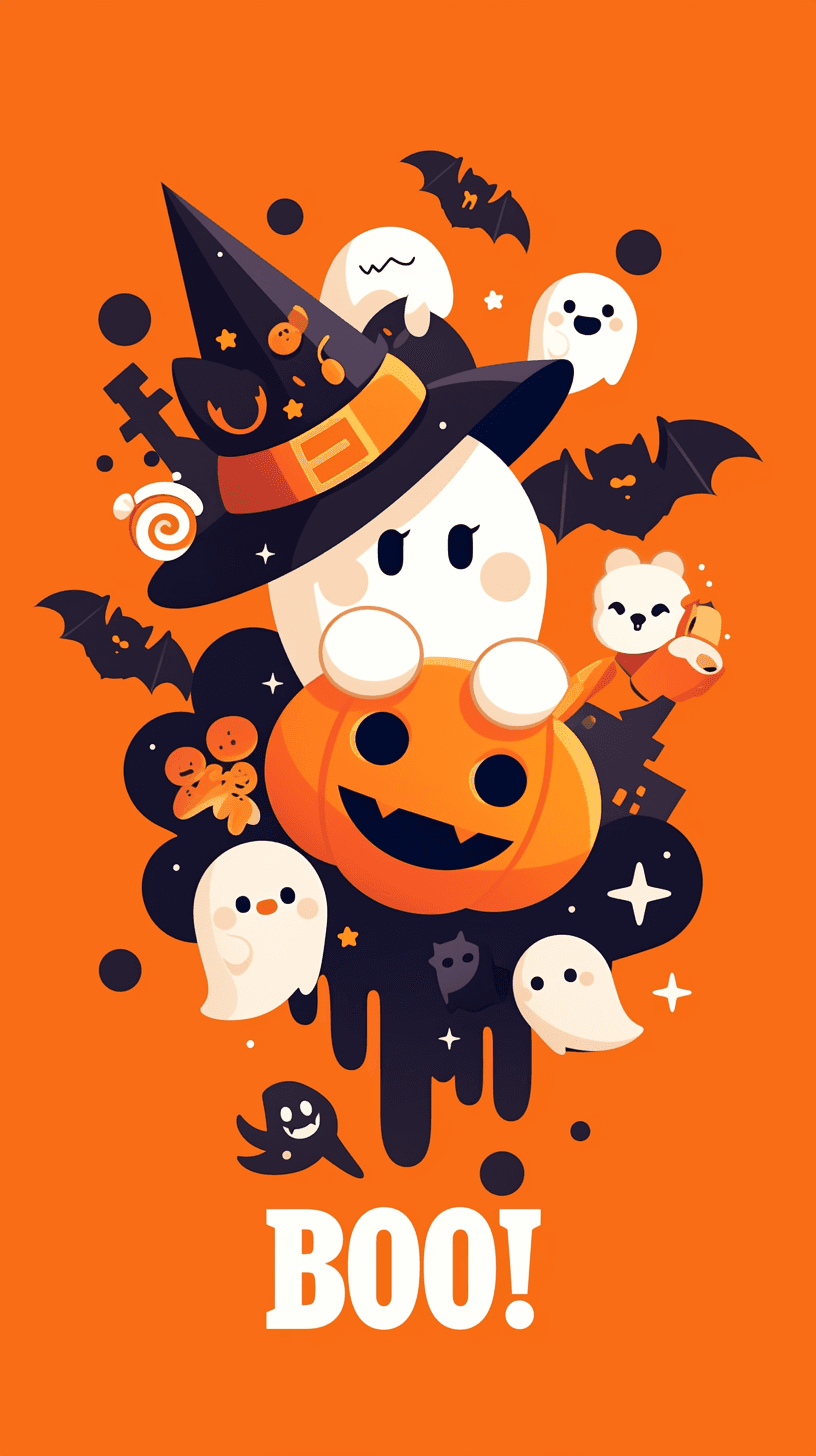 Halloween Ghost Slide original repeating artwork