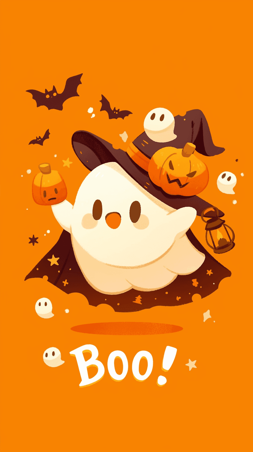 Halloween Ghost Spin original repeating artwork