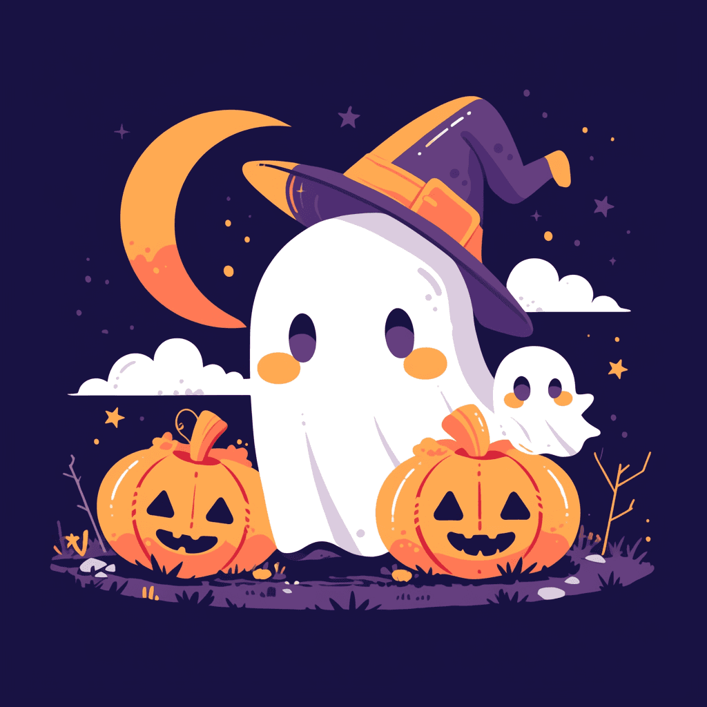 Halloween Ghost 451 original repeating artwork