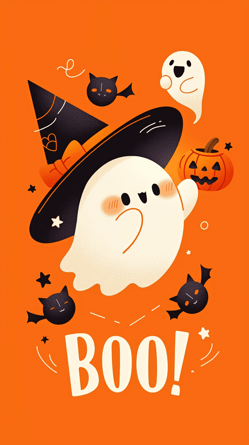 Halloween Ghost Echo original repeating artwork