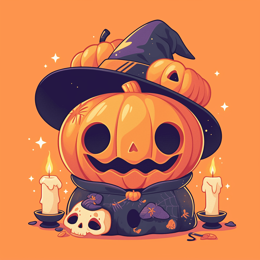 Halloween Pumpkin 003 original repeating artwork