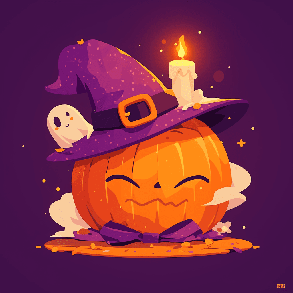 Halloween Pumpkin Night original repeating artwork
