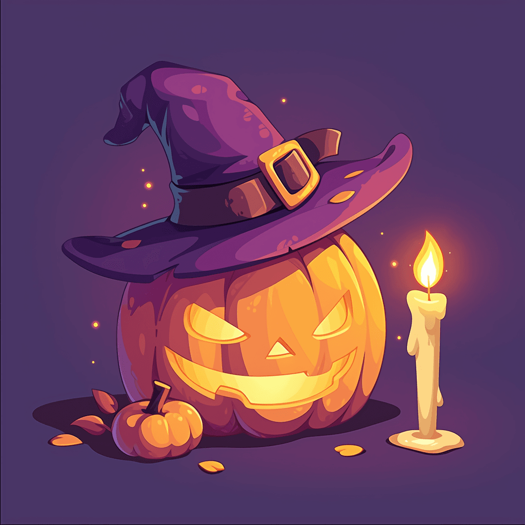 Halloween Pumpkin Go original repeating artwork