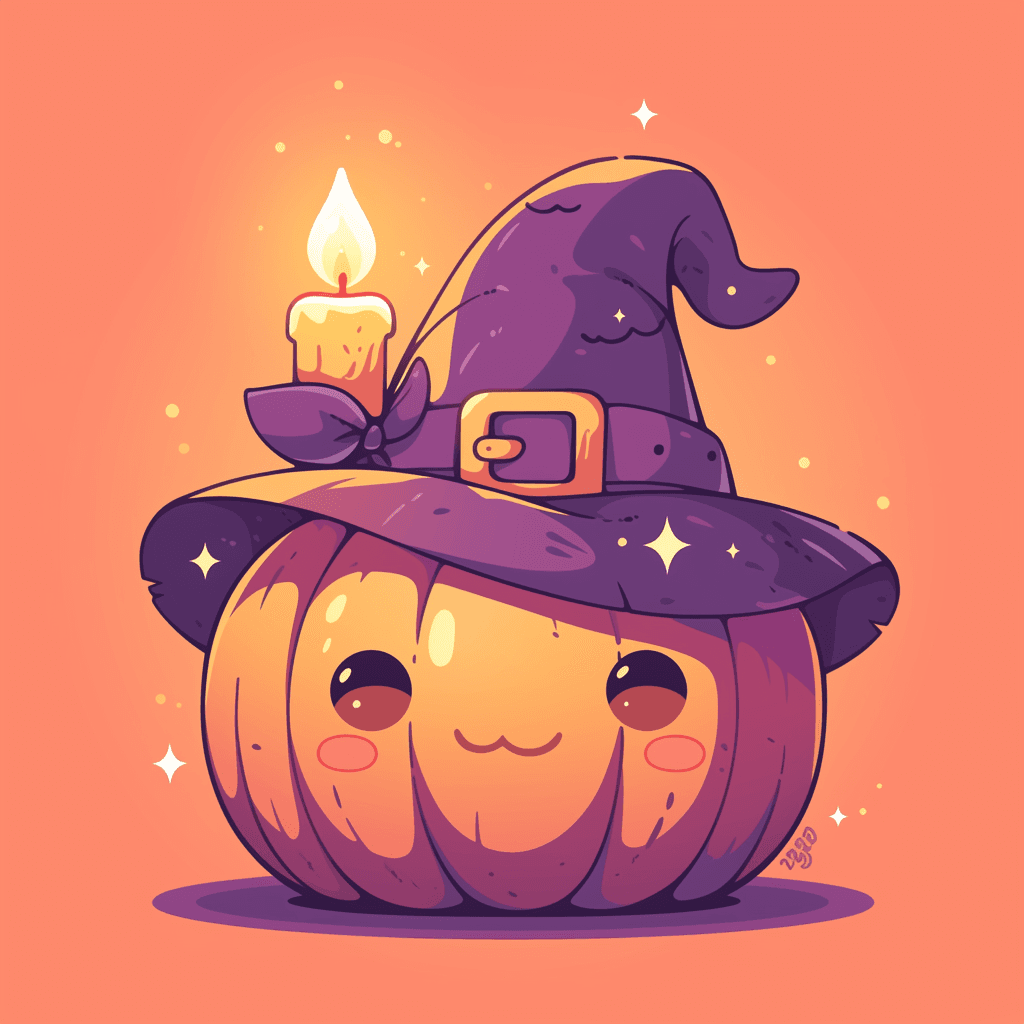 Halloween Pumpkin Flow original repeating artwork