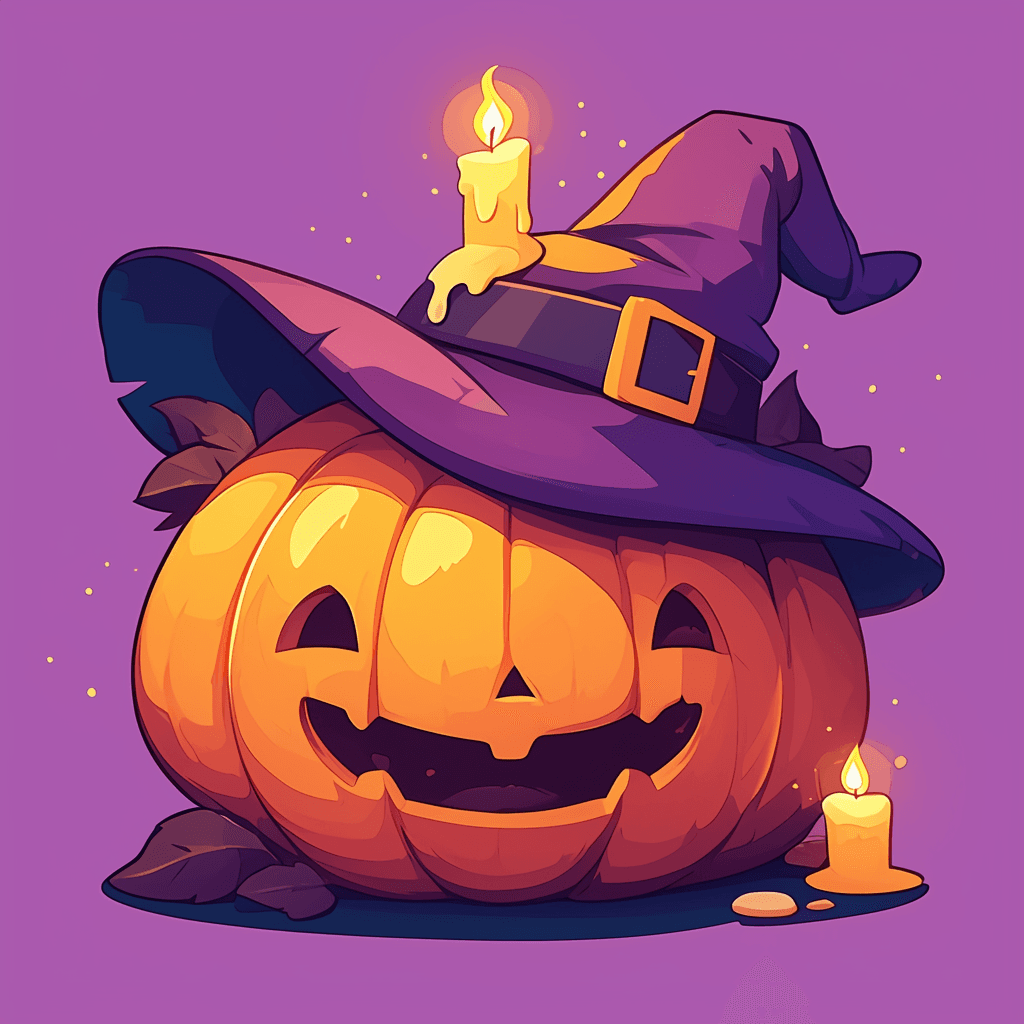 Halloween Pumpkin Buzz original repeating artwork
