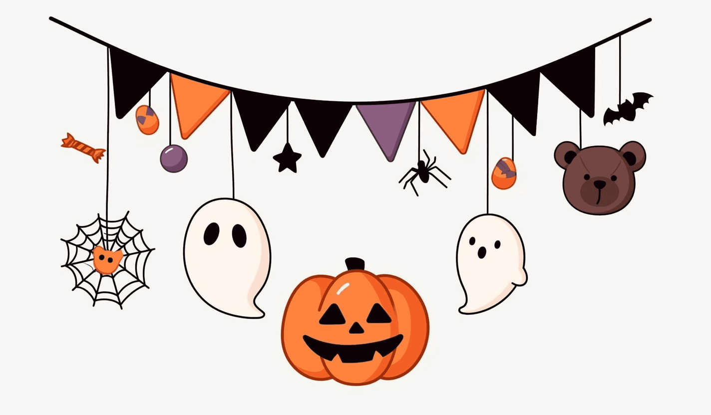 Halloween Shine On original repeating artwork