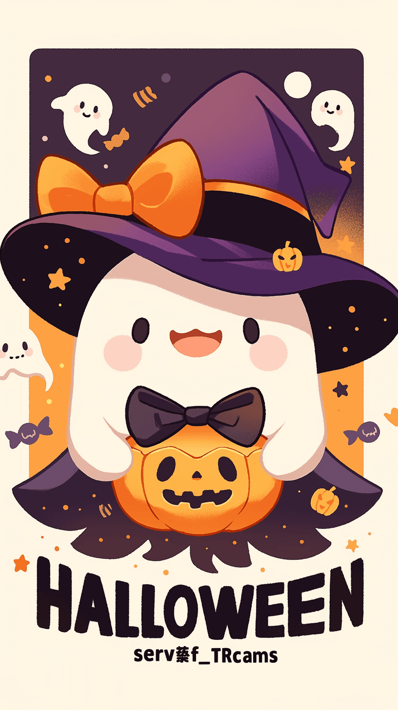 Halloween Ghost Rhythm original repeating artwork