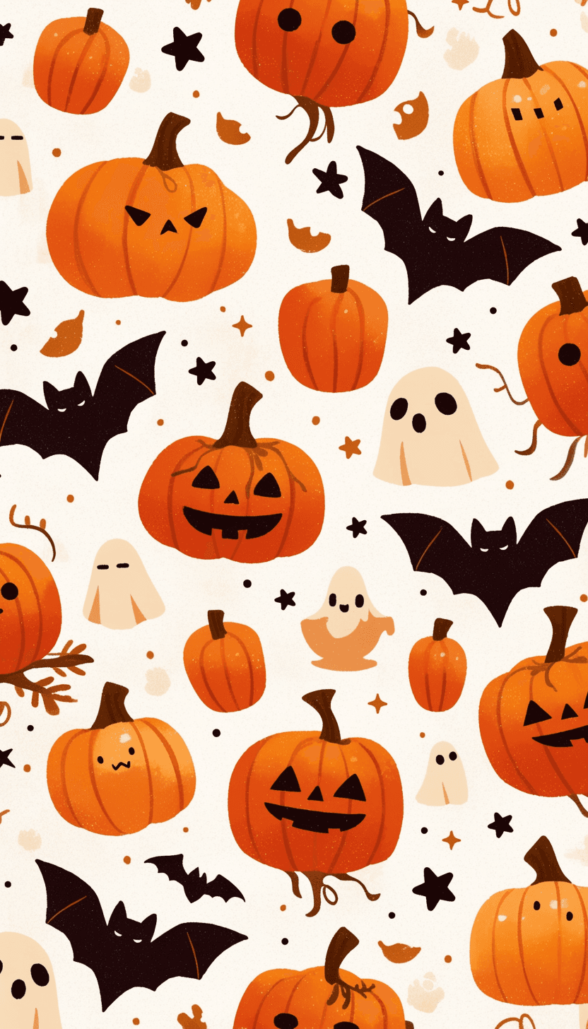 Halloween Pumpkin 067 original repeating artwork
