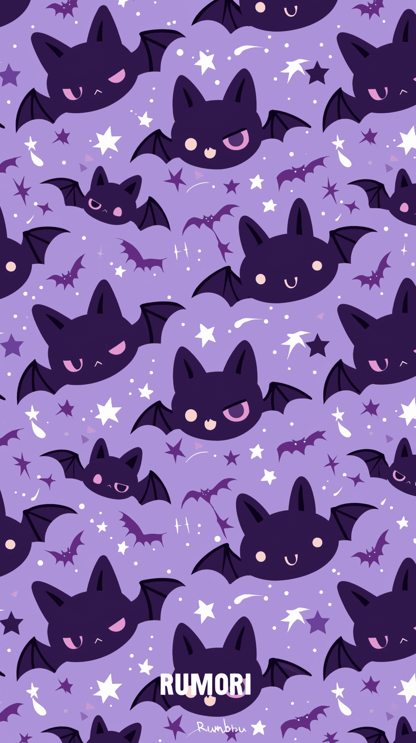 Halloween Bat Gleam original repeating artwork