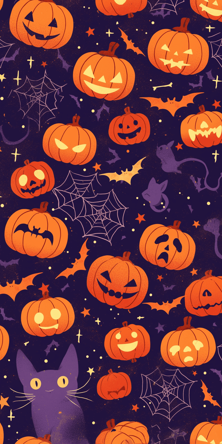 Halloween Design Pals original repeating artwork