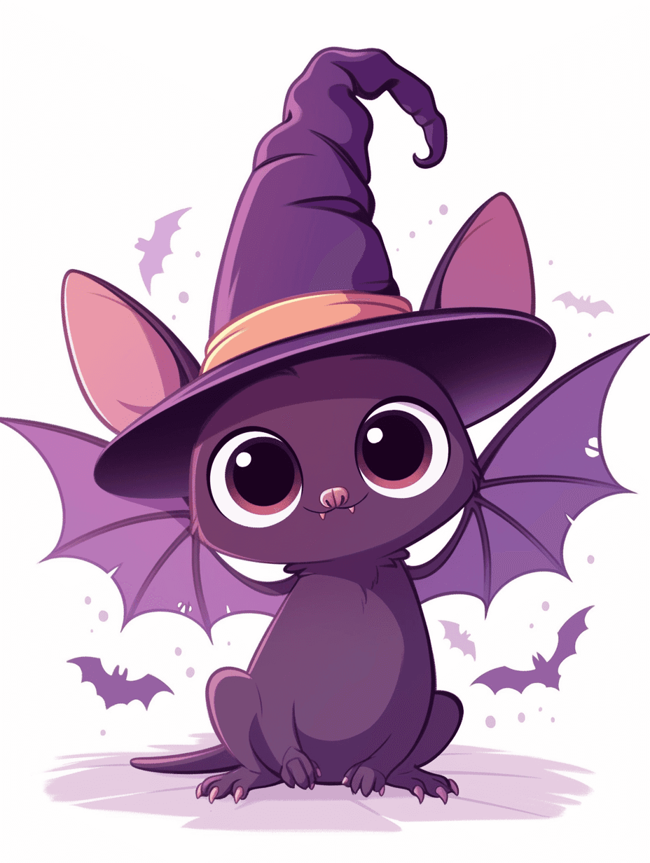 Halloween Bat Pals original repeating artwork