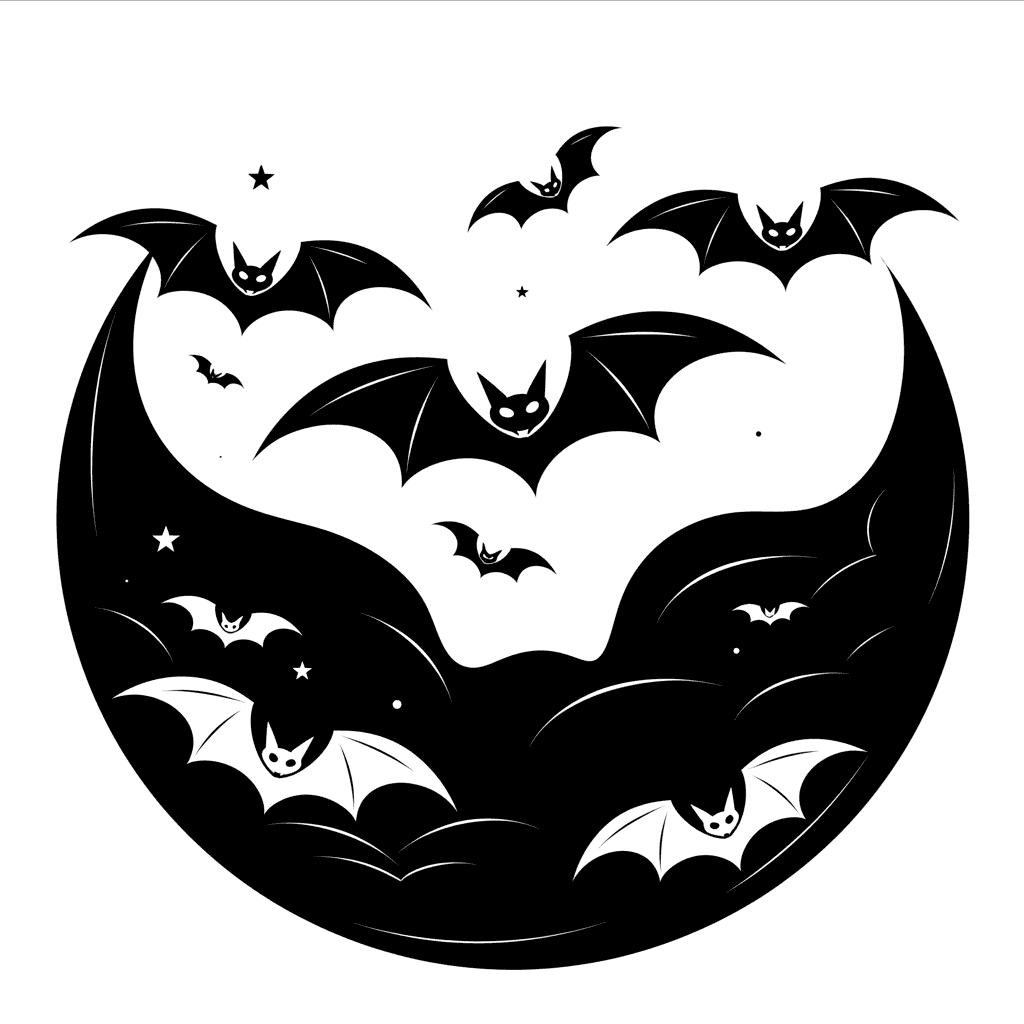 Halloween Bat Fair original repeating artwork