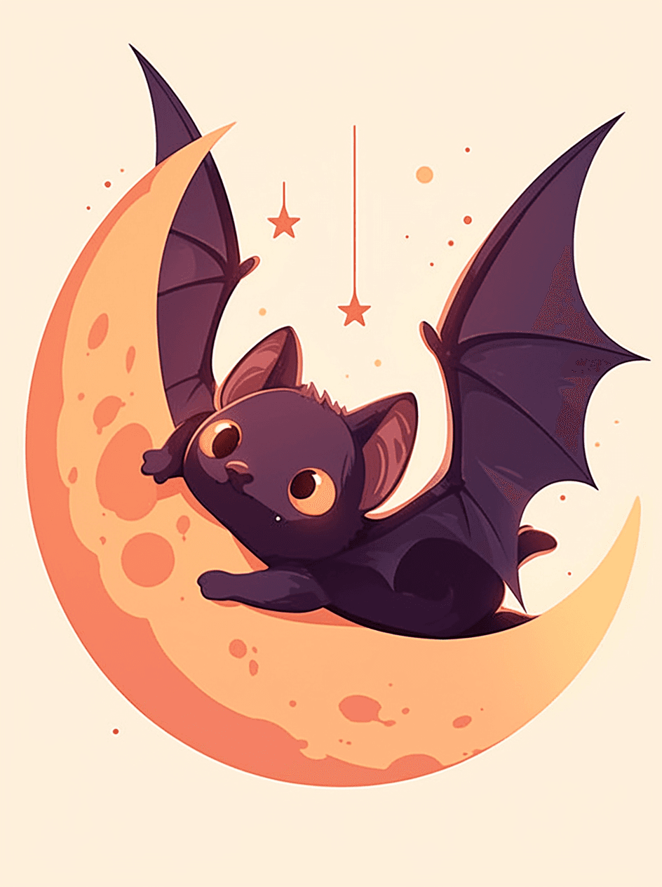 Halloween Bat Onyx original repeating artwork