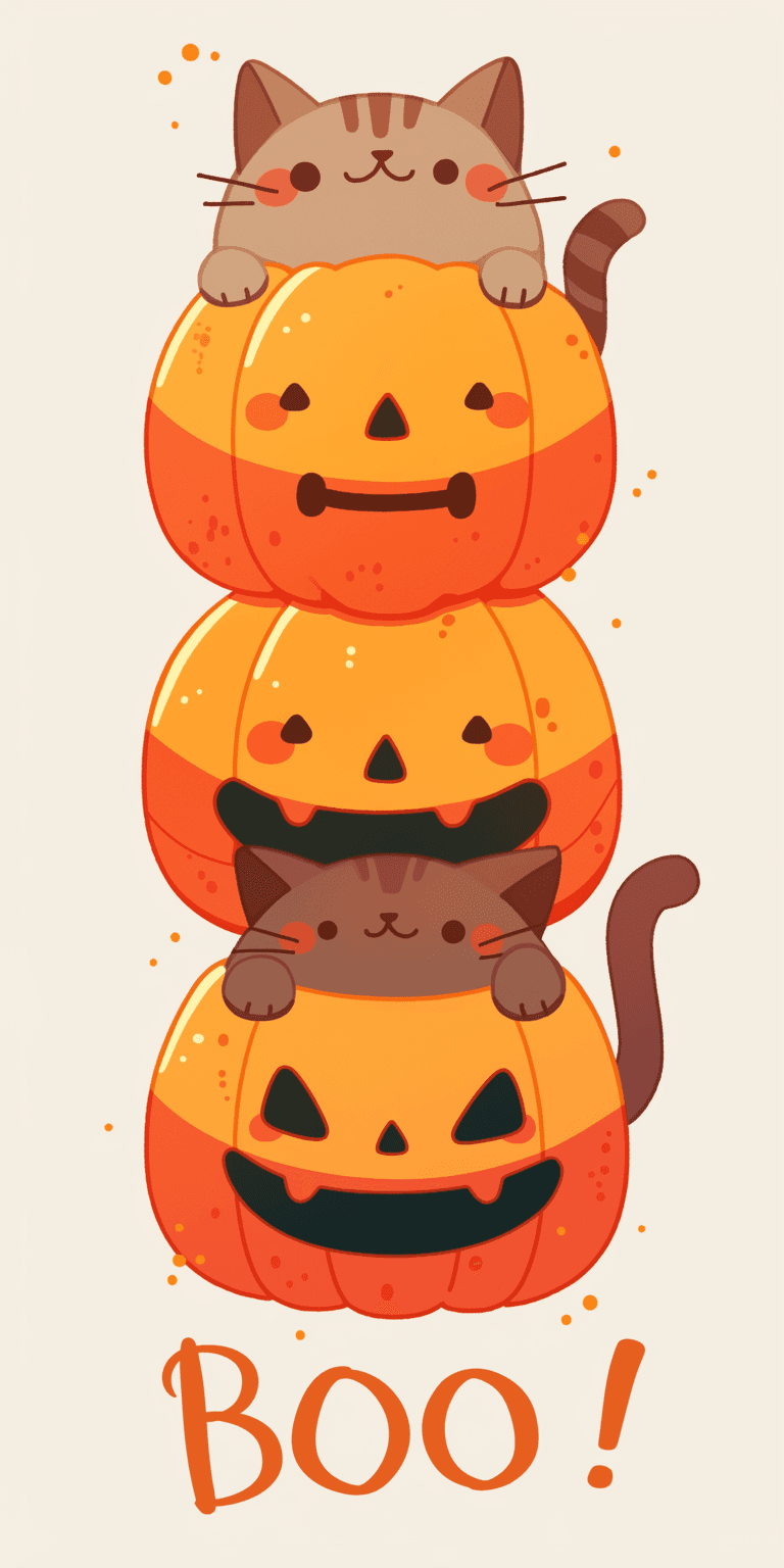 Halloween Pumpkin Groove original repeating artwork