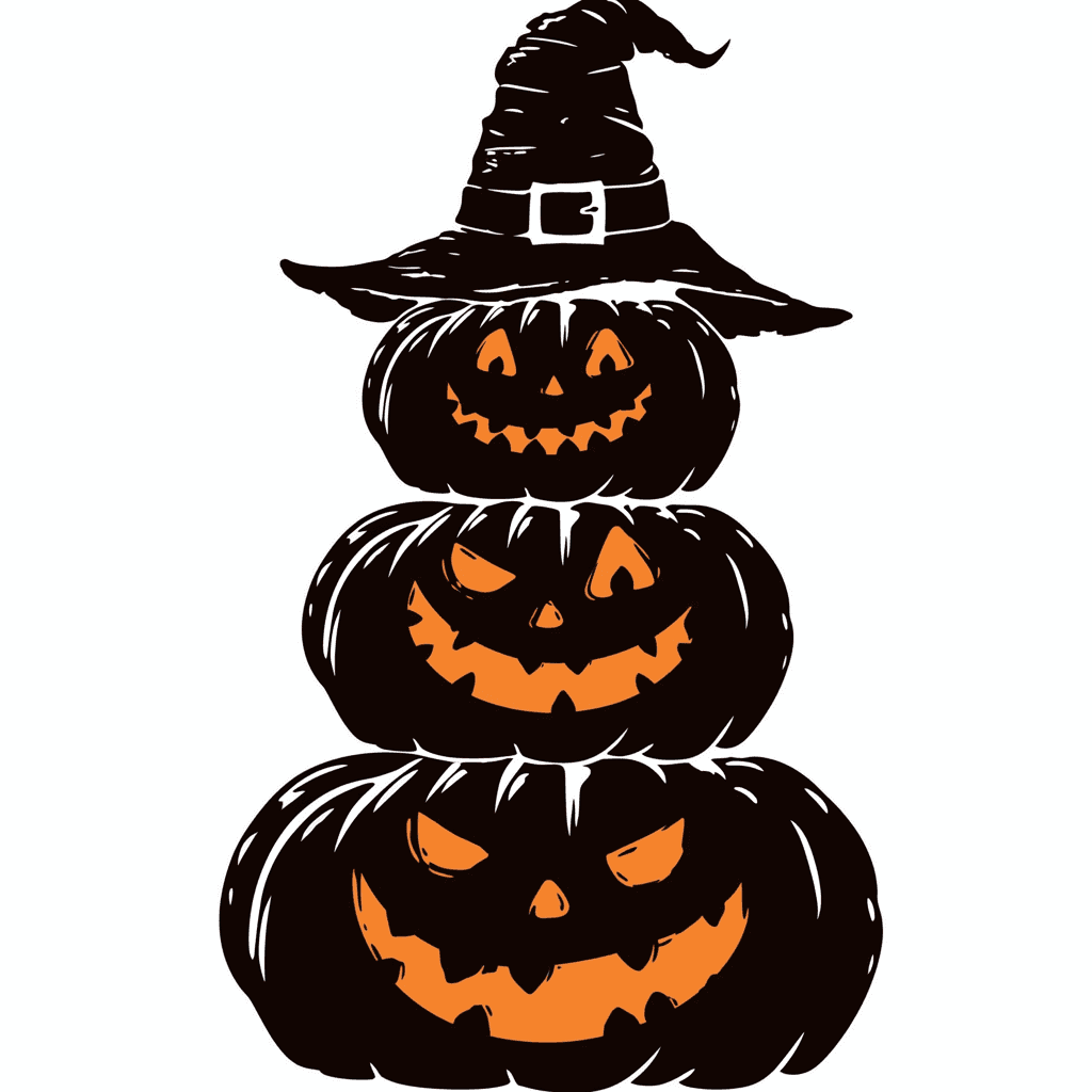 Halloween Pumpkin Shine On original repeating artwork