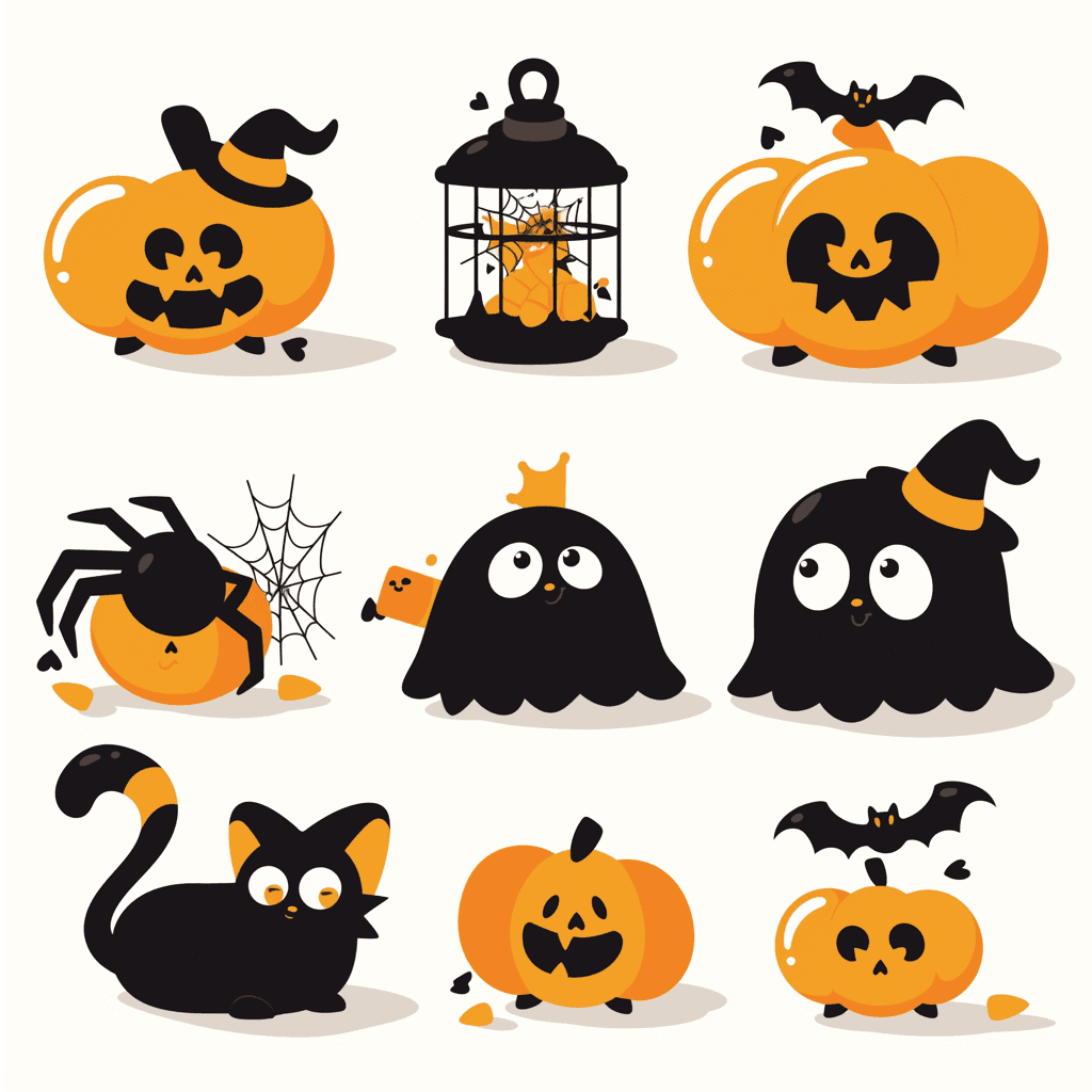 Halloween Design Kick original repeating artwork