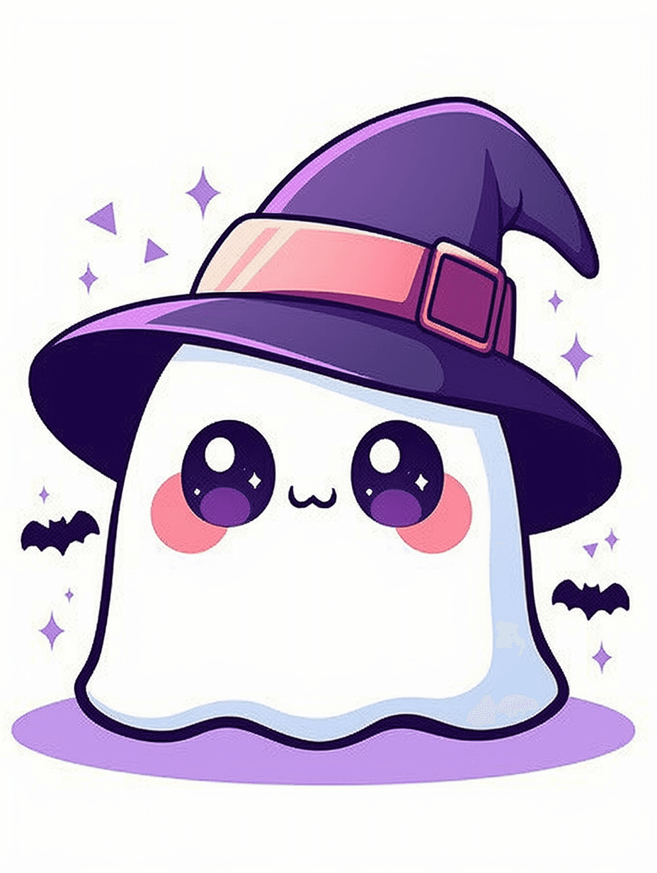 Halloween Ghost Golden original repeating artwork