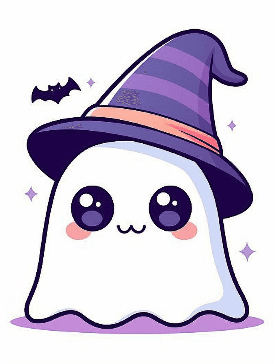 Halloween Ghost Onyx original repeating artwork