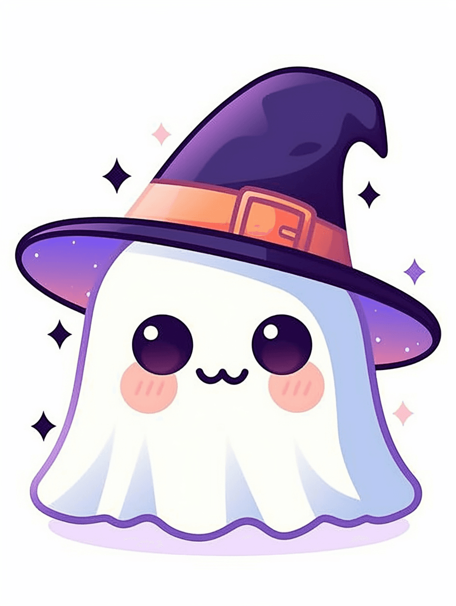 Halloween Ghost Dawn original repeating artwork