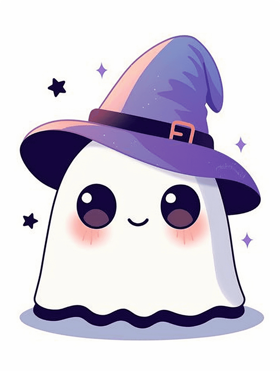 Halloween Ghost Sunlit original repeating artwork