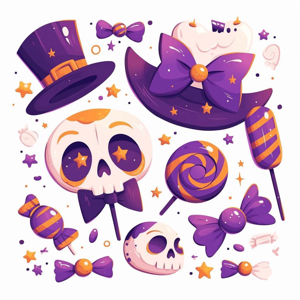 Halloween Skull Squad original repeating artwork