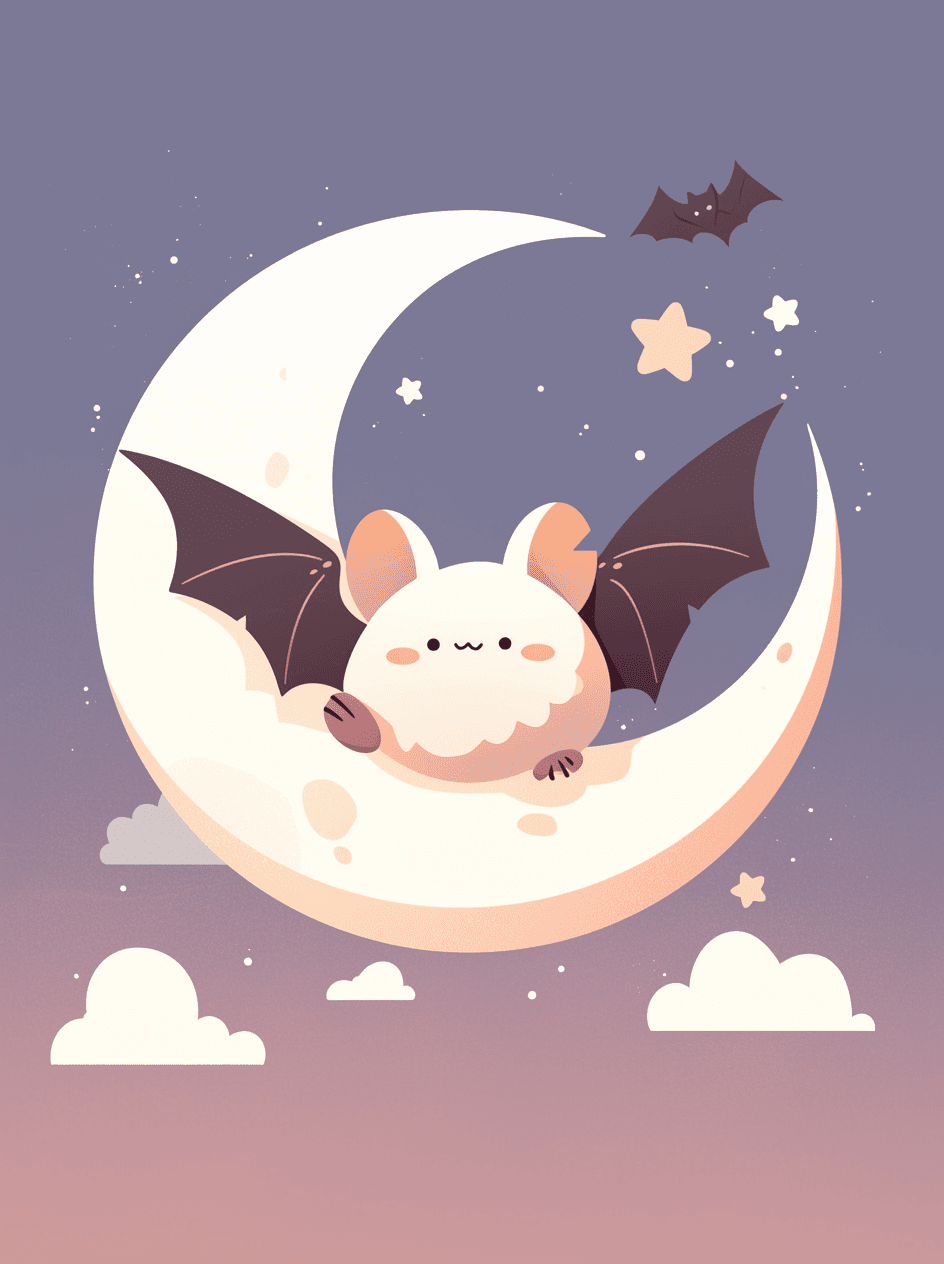 Halloween Bat Echo original repeating artwork