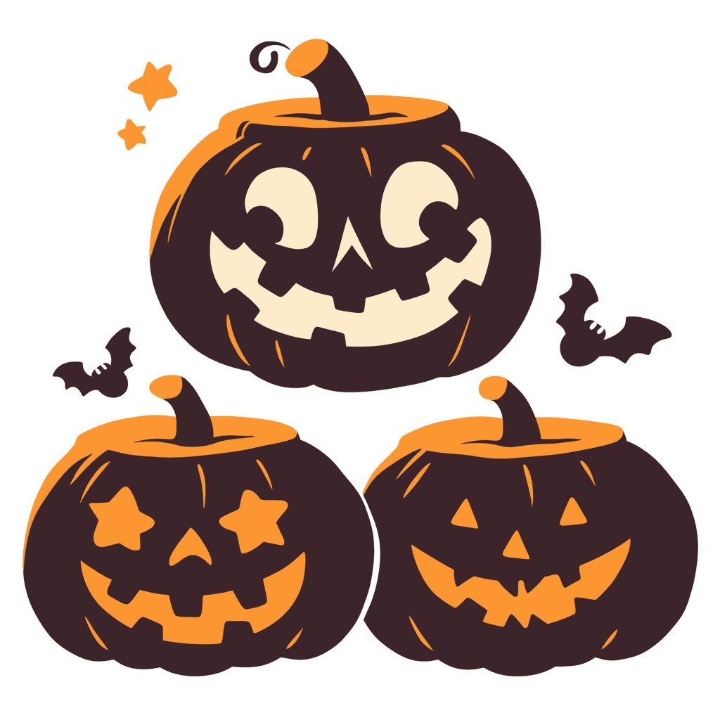 Halloween Pumpkin Trail original repeating artwork