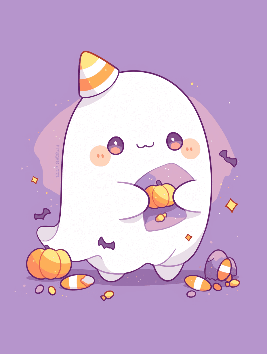 Halloween Ghost 465 original repeating artwork