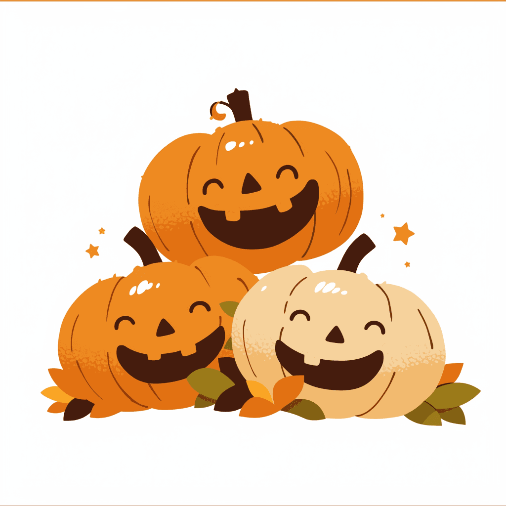 Halloween Pumpkin Harbor original repeating artwork