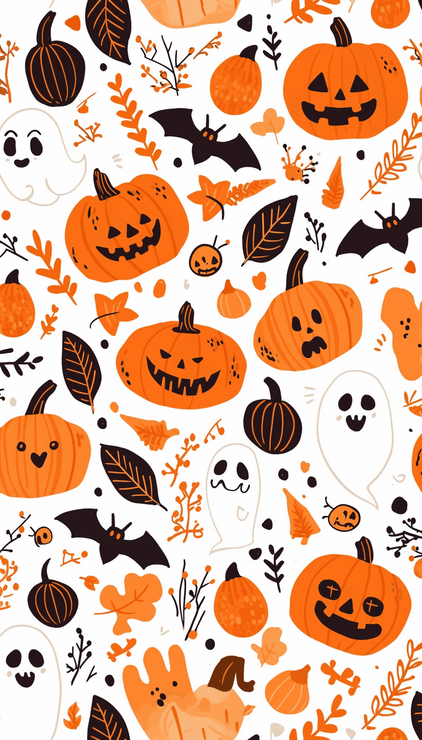 Halloween Pumpkin Summit original repeating artwork