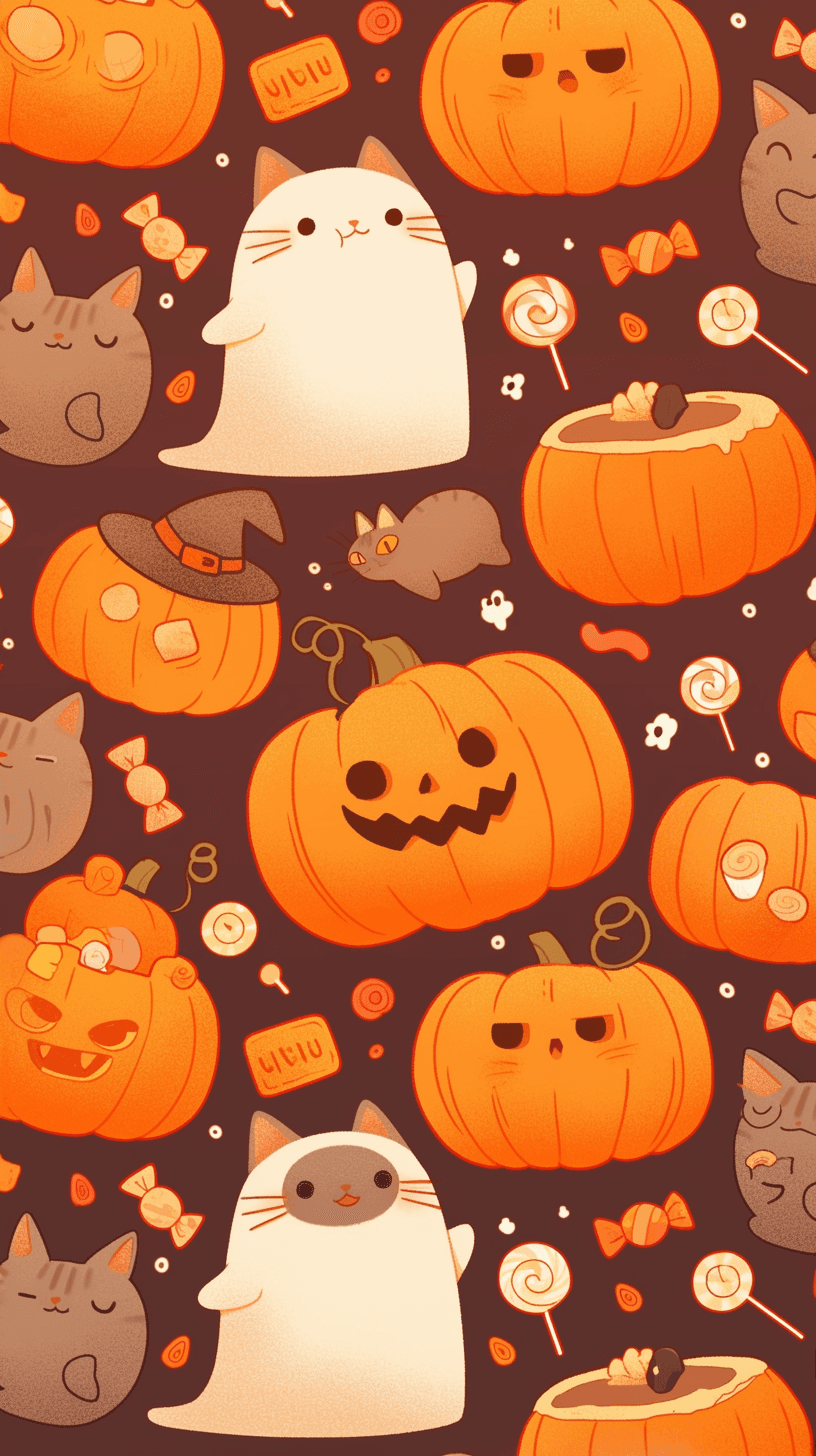 Halloween Pumpkin 312 original repeating artwork
