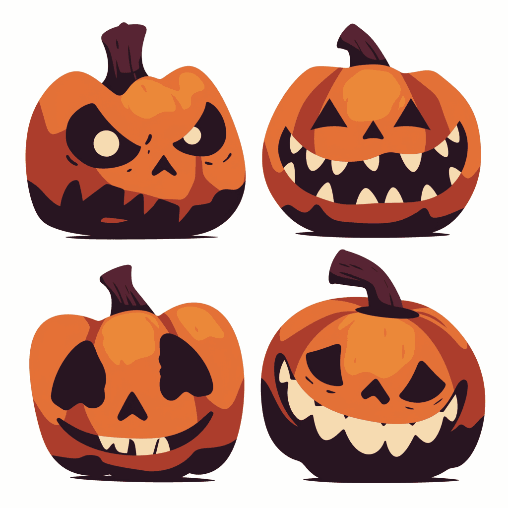 Halloween Pumpkin Echo original repeating artwork