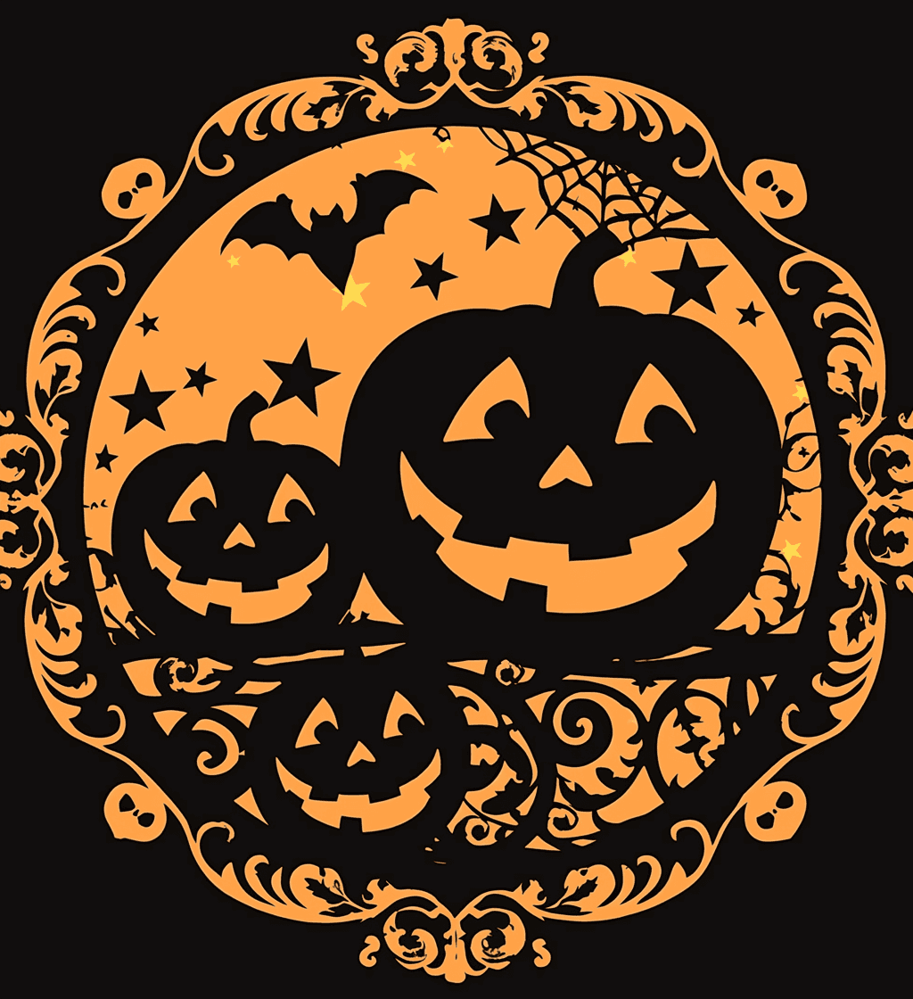 Halloween Pumpkin Glow original repeating artwork