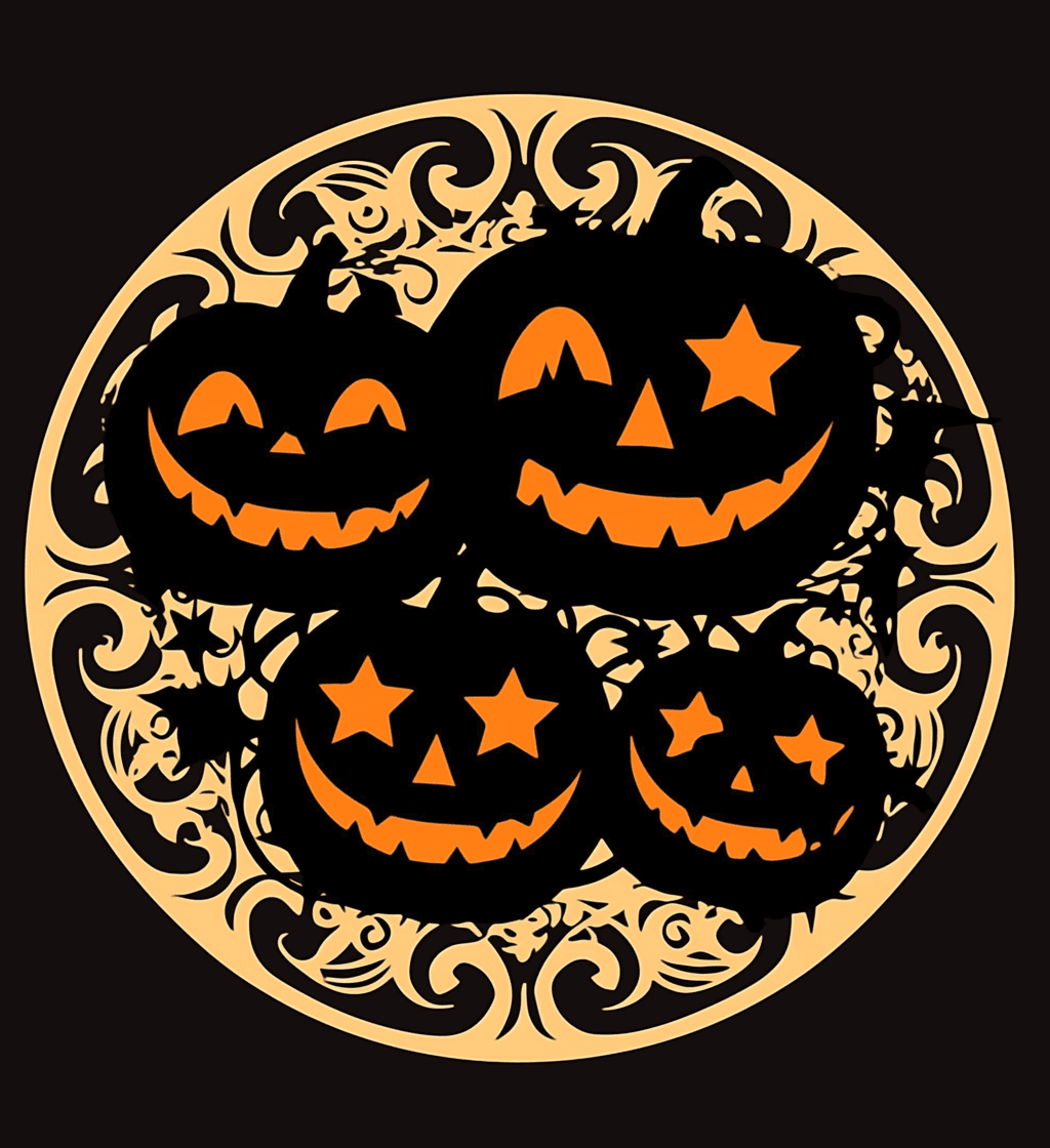 Halloween Pumpkin Spark original repeating artwork