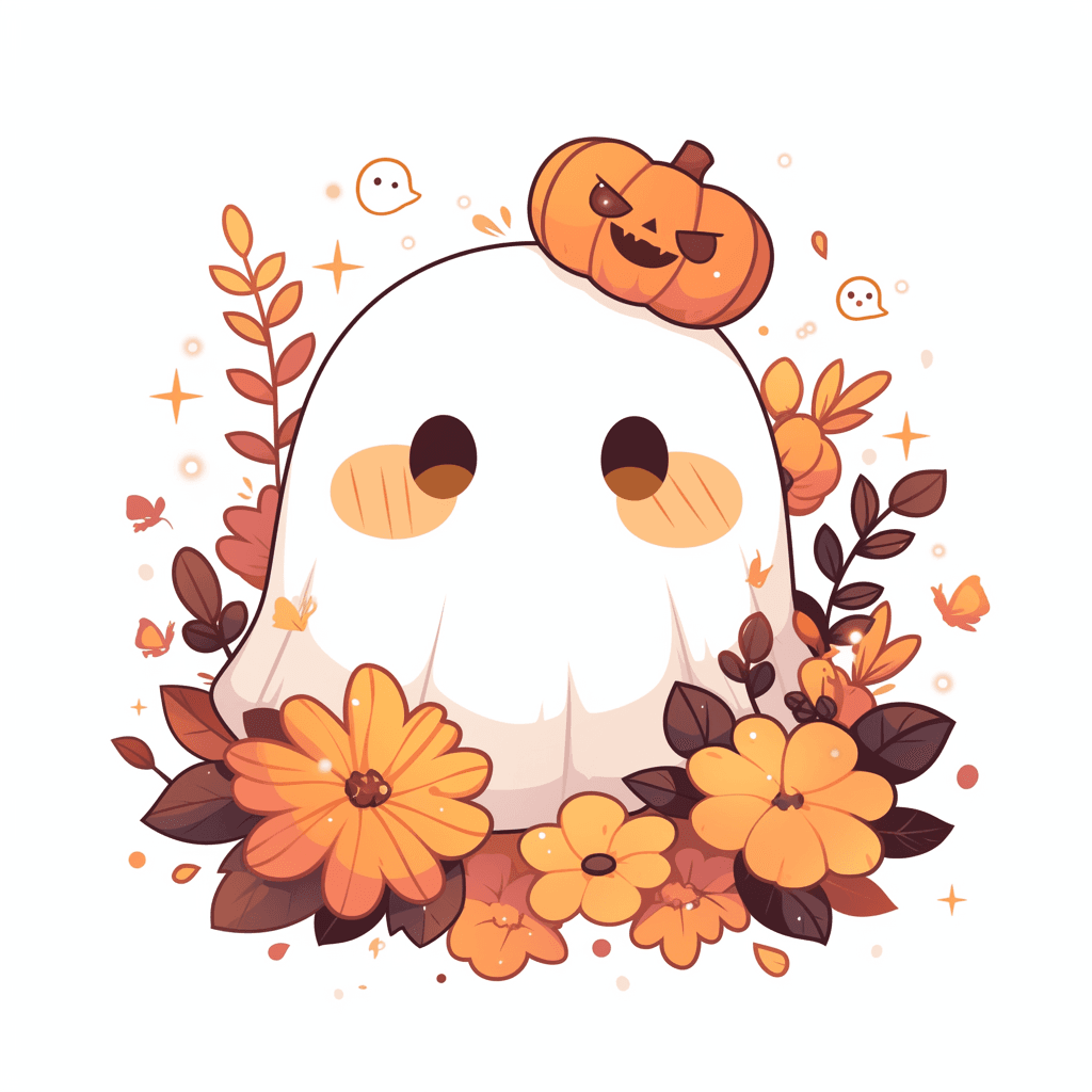 Halloween Ghost Mark original repeating artwork