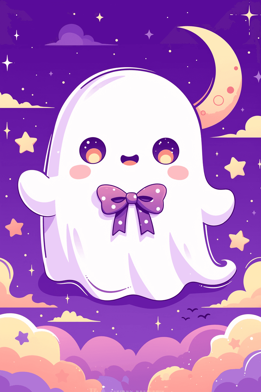 Halloween Ghost Tune original repeating artwork