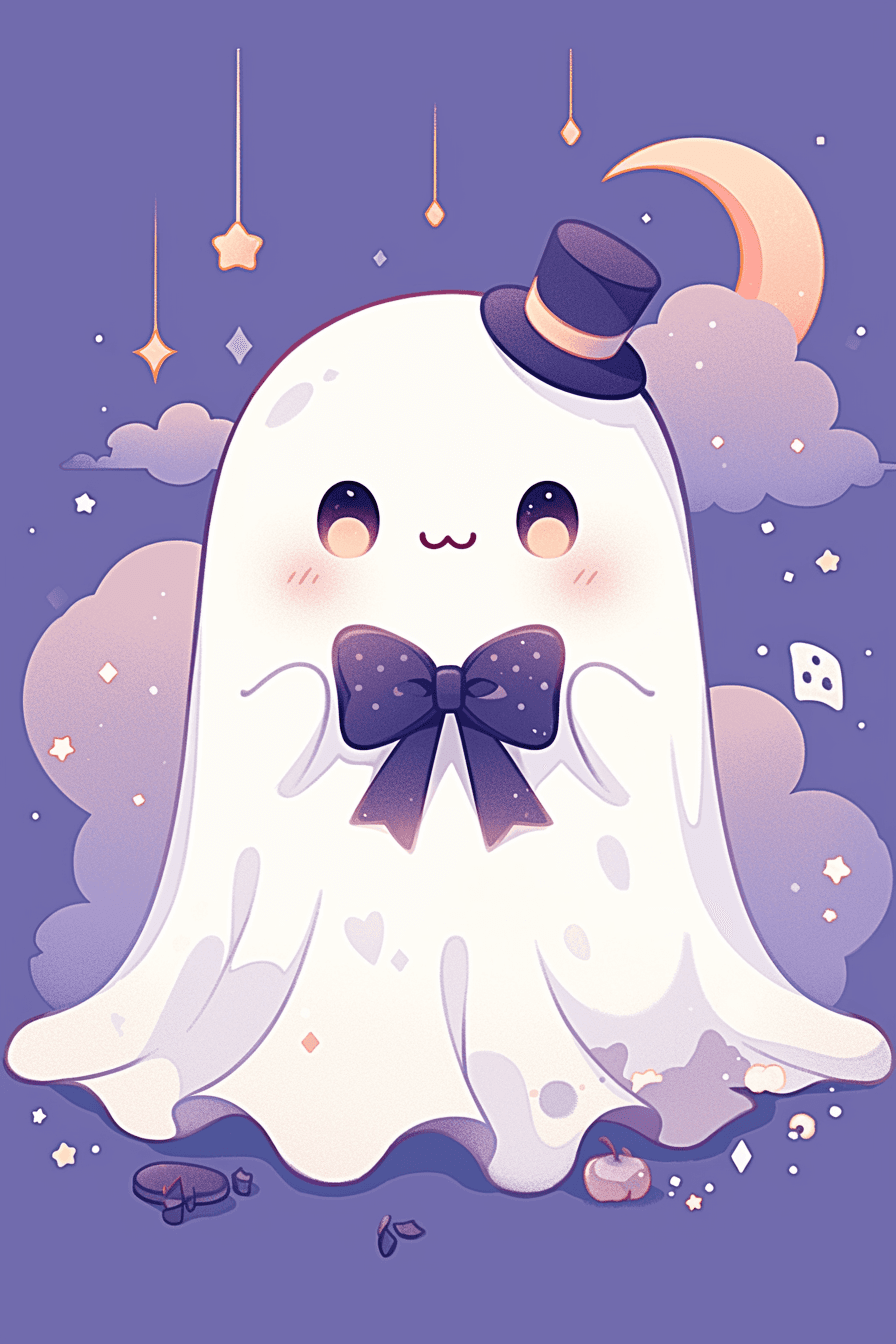 Halloween Ghost Club original repeating artwork