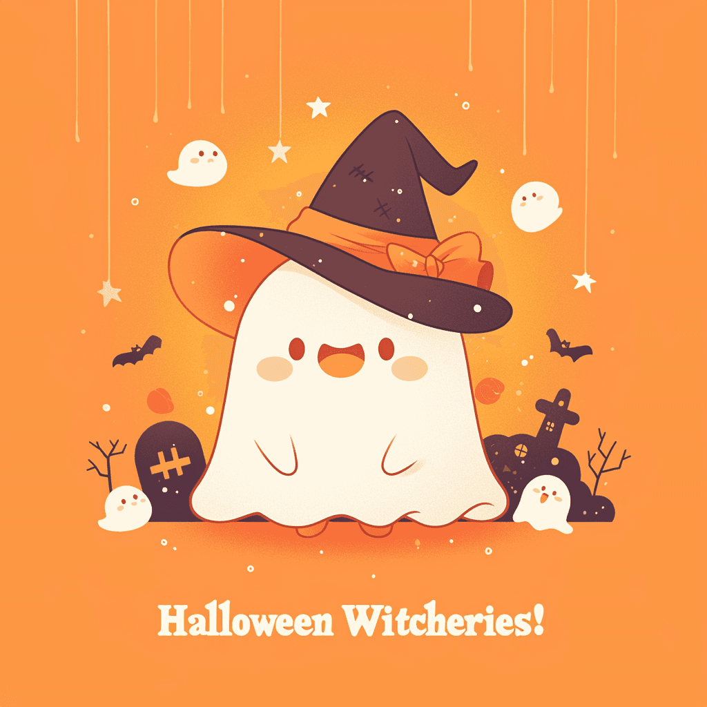 Halloween Ghost Autumn original repeating artwork